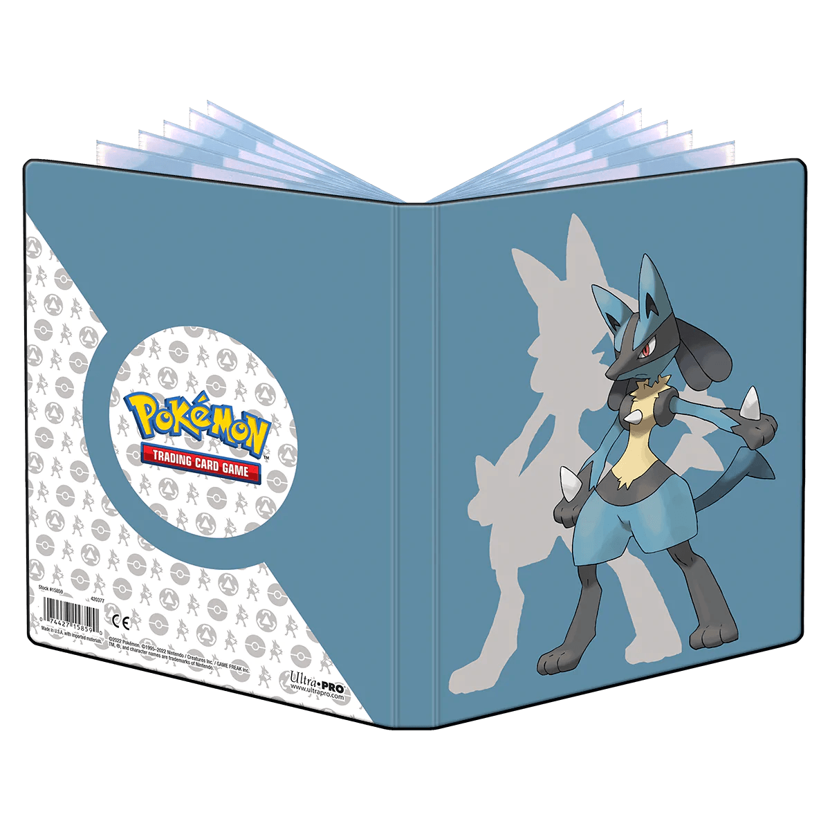 Pokemon - Ultra PRO Binder 4 - Pocket - Lucario (Holds 80 cards & 4 Oversize cards) Ultra PRO 074427158590