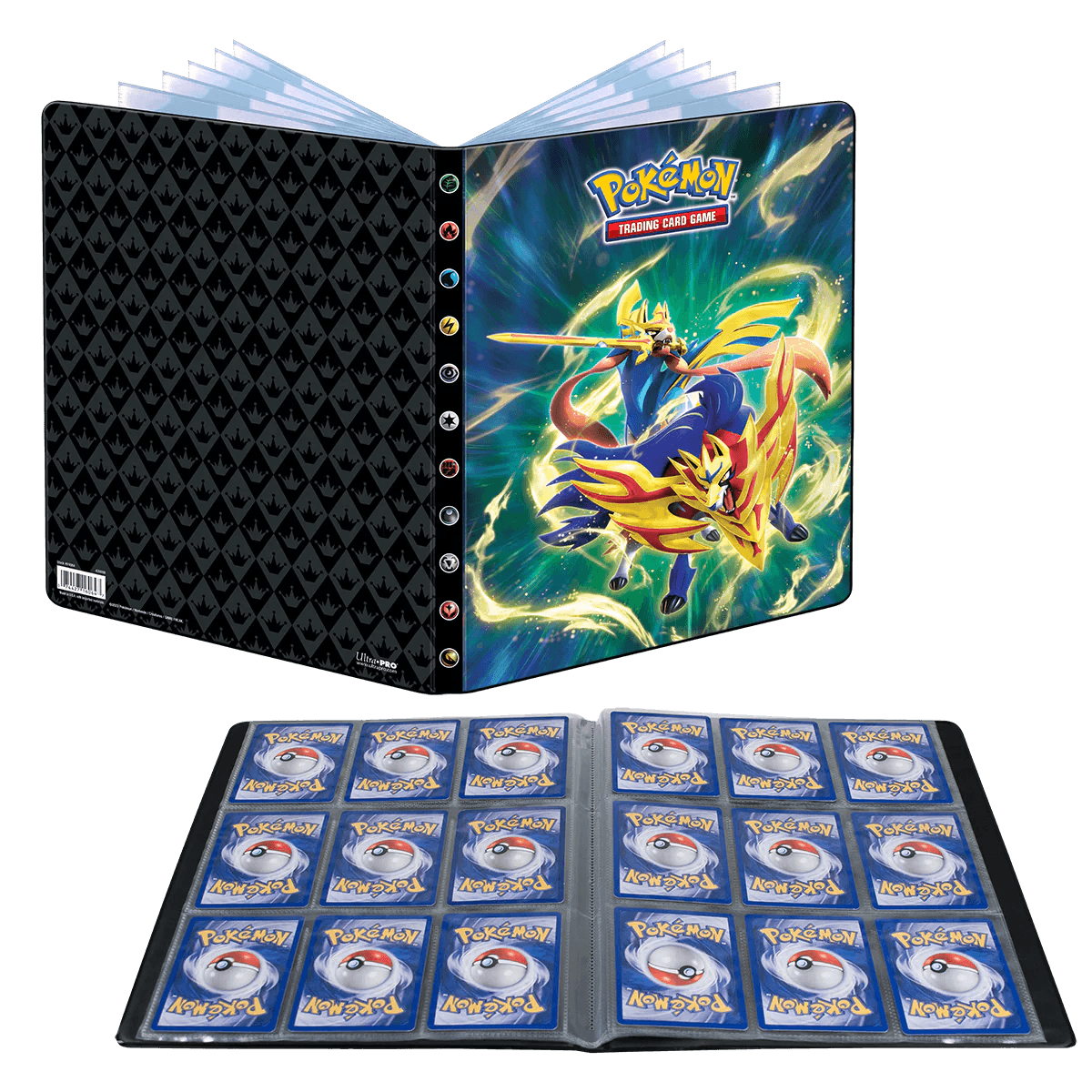 Pokemon - Ultra PRO Binder 9 - Pocket - Crowned Sword Zacian & Crowned Shield Zamazenta (Holds 252 cards) Ultra PRO 074427160647