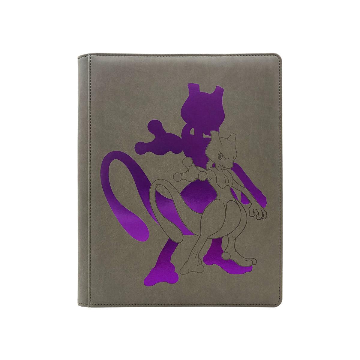 Pokemon - Ultra PRO Binder 9 - Pocket Premium - Leatherette Grey & Violet - Mewtwo (Holds 360 cards) Ultra PRO 074427155827