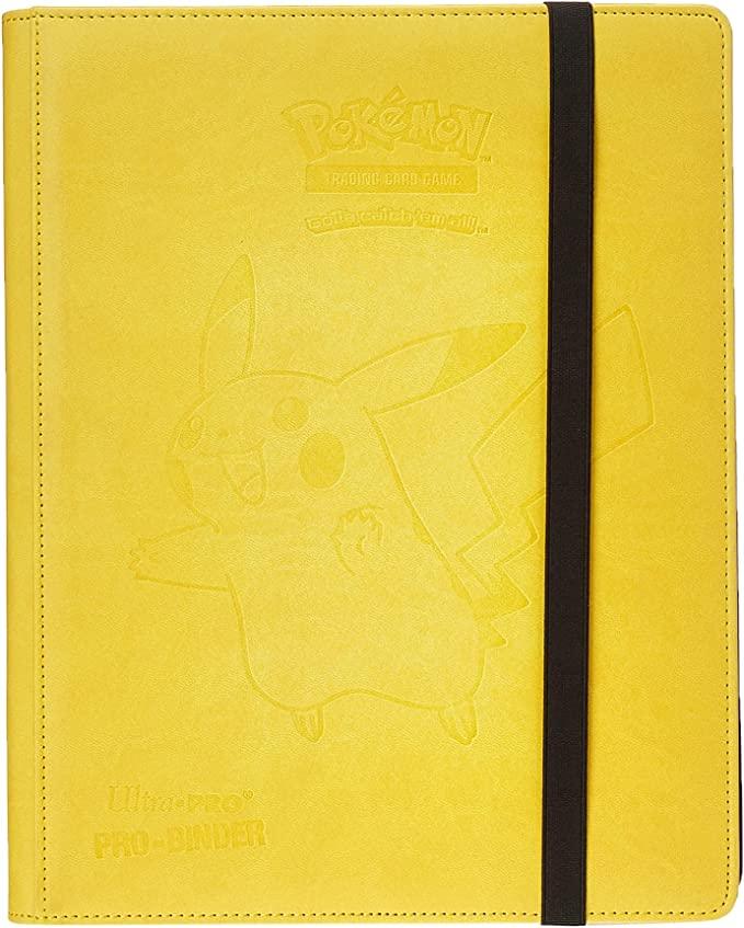 Pokemon - Ultra PRO Binder 9 - Pocket Premium - Leatherette Yellow - Pikachu (Holds 360 cards) Ultra PRO 074427845704