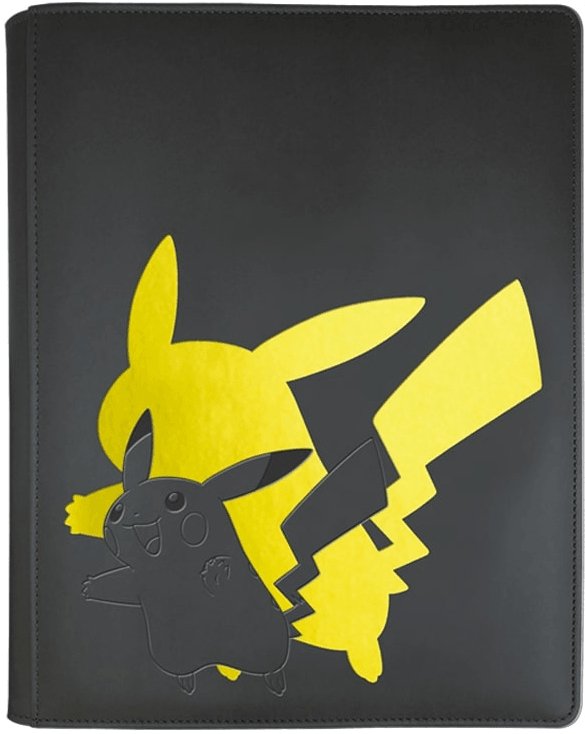 Pokemon - Ultra PRO Binder 9 - Pocket Zippered Elite Series - Leatherette Black & Yellow - Pikachu (Holds 360 cards) Ultra PRO 074427157722