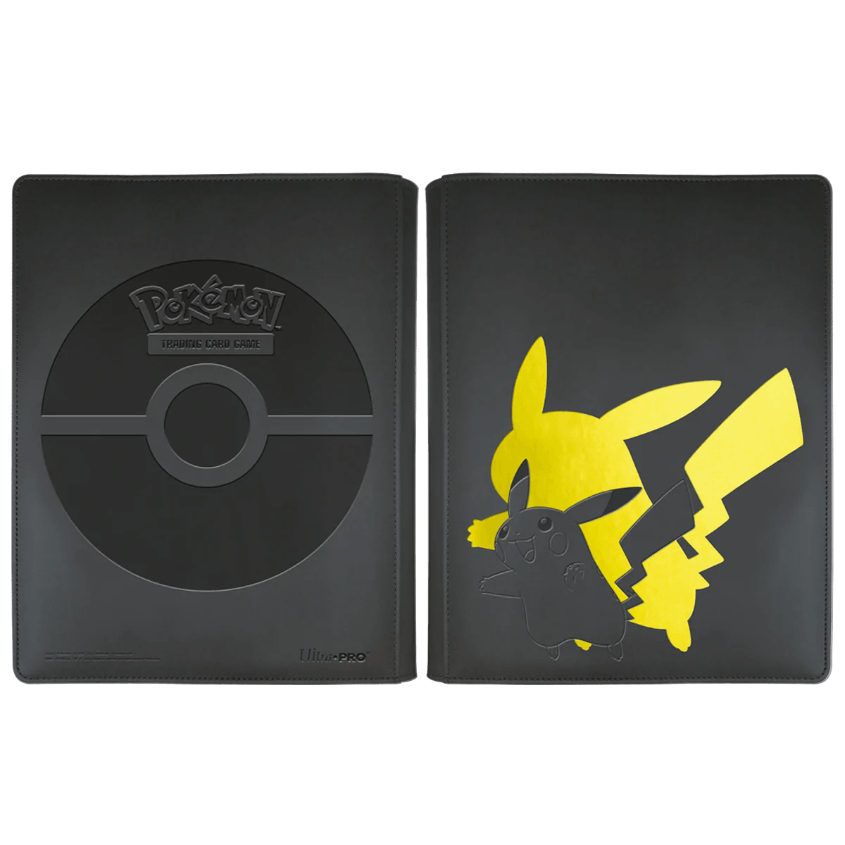 Pokemon - Ultra PRO Binder 9 - Pocket Zippered Elite Series - Leatherette Black & Yellow - Pikachu (Holds 360 cards) Ultra PRO 074427157722