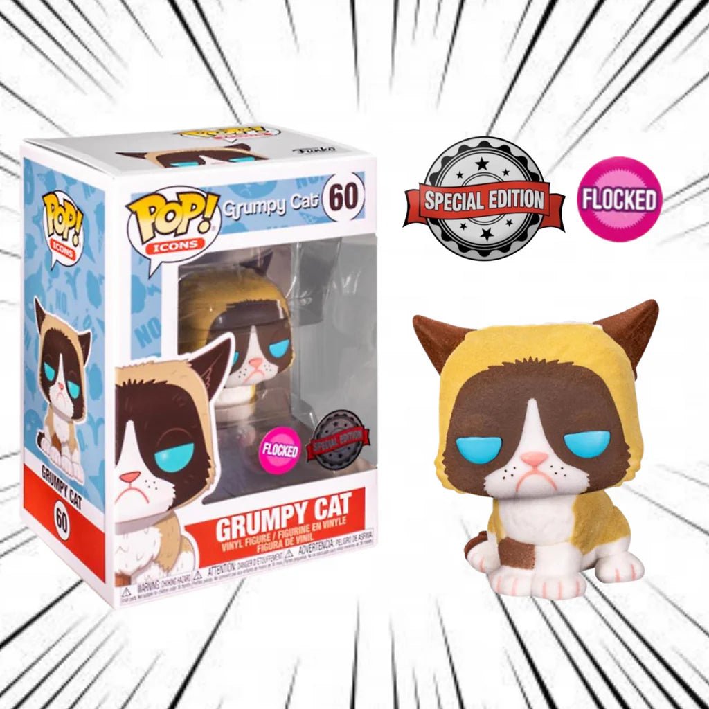 Pop! Ad Icons - Grumpy Cat - #60 - FLOCKED & SPECIAL Edition Funko 889698339889