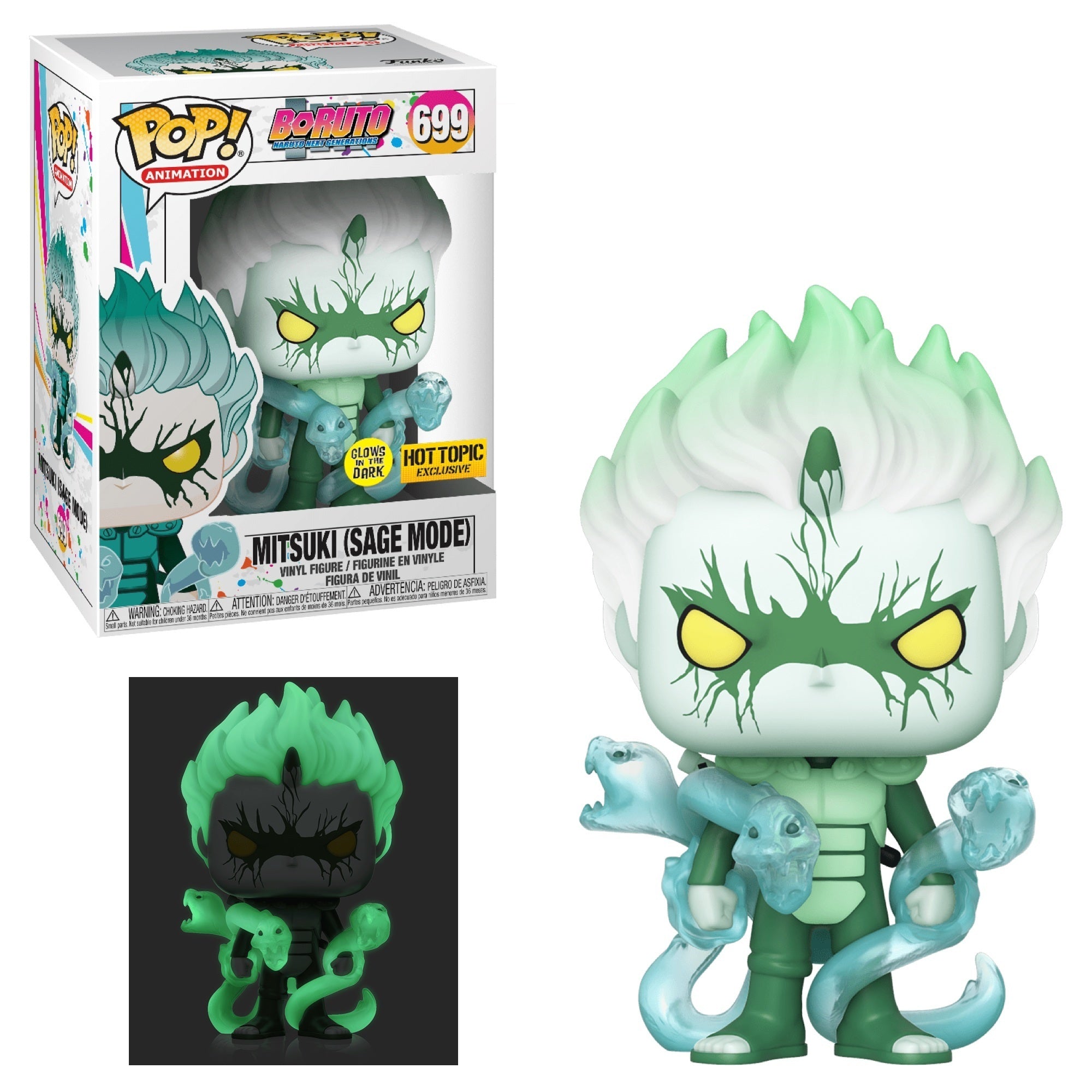 Pop! Animation - Boruto: Naruto Next Generations - Mitsuki (Sage Mode) - #699 - Glows In The Dark & Hot Topic EXCLUSIVE Funko 889698460798