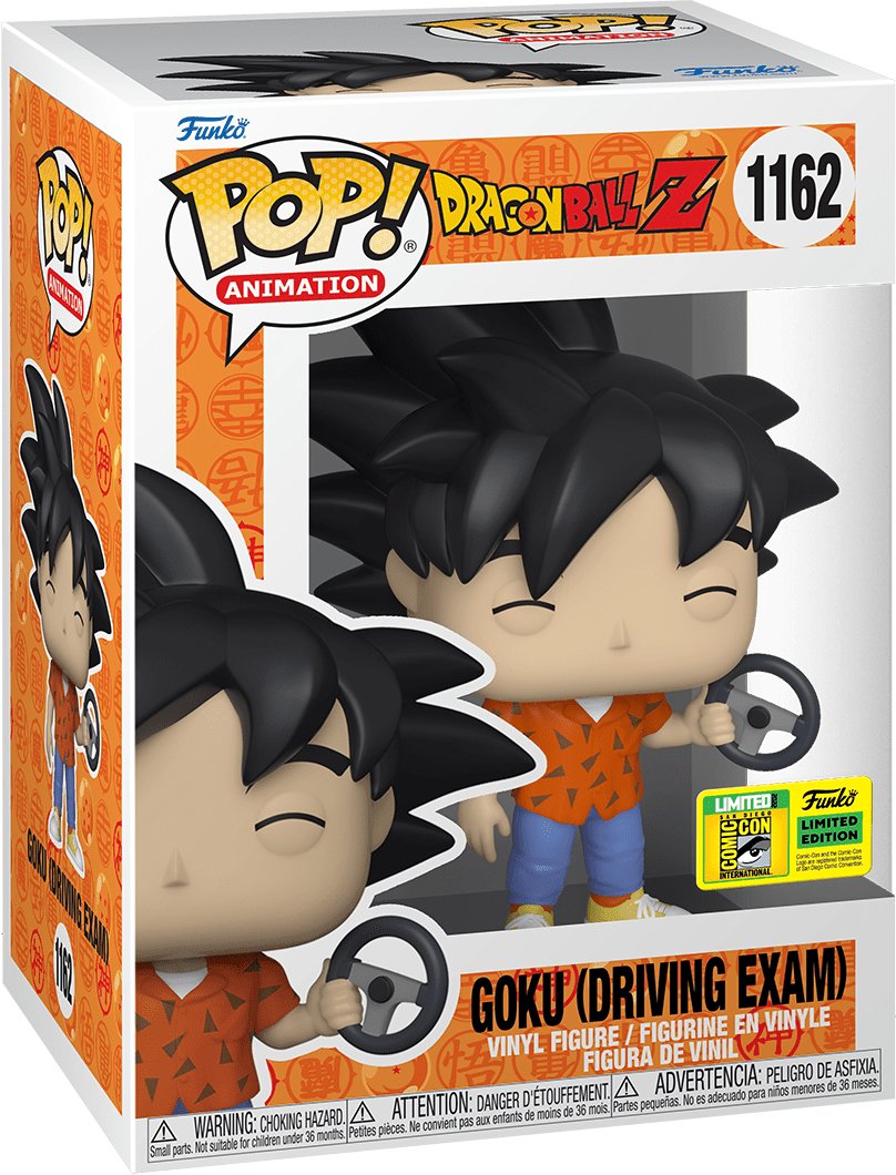 Pop! Animation - Dragon Ball Z - Goku (Driving Exam) - #1162 - LIMITED Edition EXCLUSIVE 2022 San Diego ComicCon Funko 889698652377