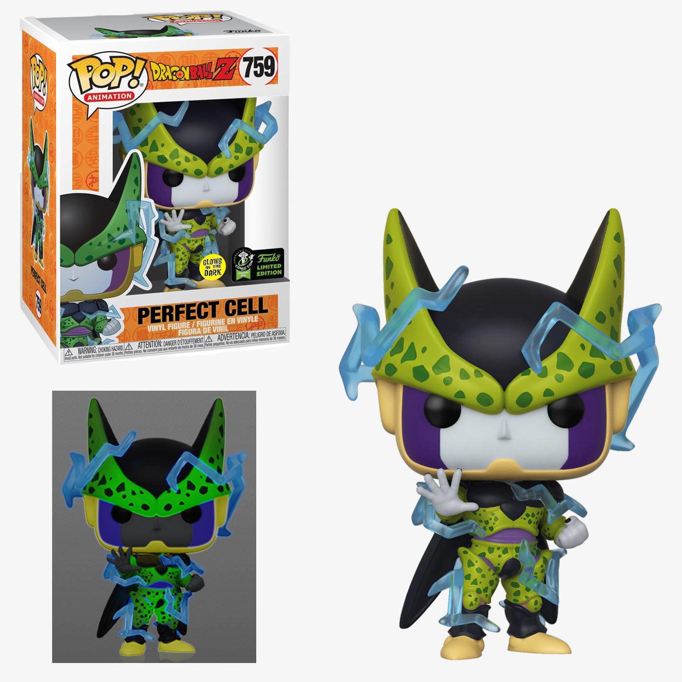 Pop! Animation - Dragon Ball Z - Perfect Cell - #759 - Glows In The Dark & LIMITED Edition EXCLUSIVE 2020 Seattle ComicCon Funko 889698459259