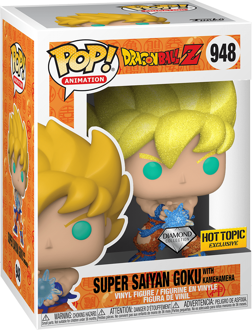 Pop! Animation - Dragon Ball Z - Super Saiyan Goku With Kamehameha - #948 - DIAMOND Collection & Hot Topic EXCLUSIVE - Hobby Champion Inc