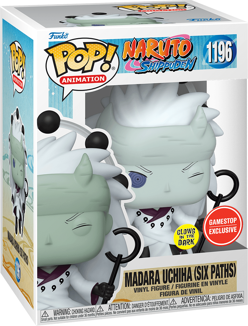 Pop! Animation - Naruto Shippuden - Madara Uchiha (Sage of Six Paths) - #1196 - Glows In The Dark & GameStop EXCLUSIVE Funko 889698603331