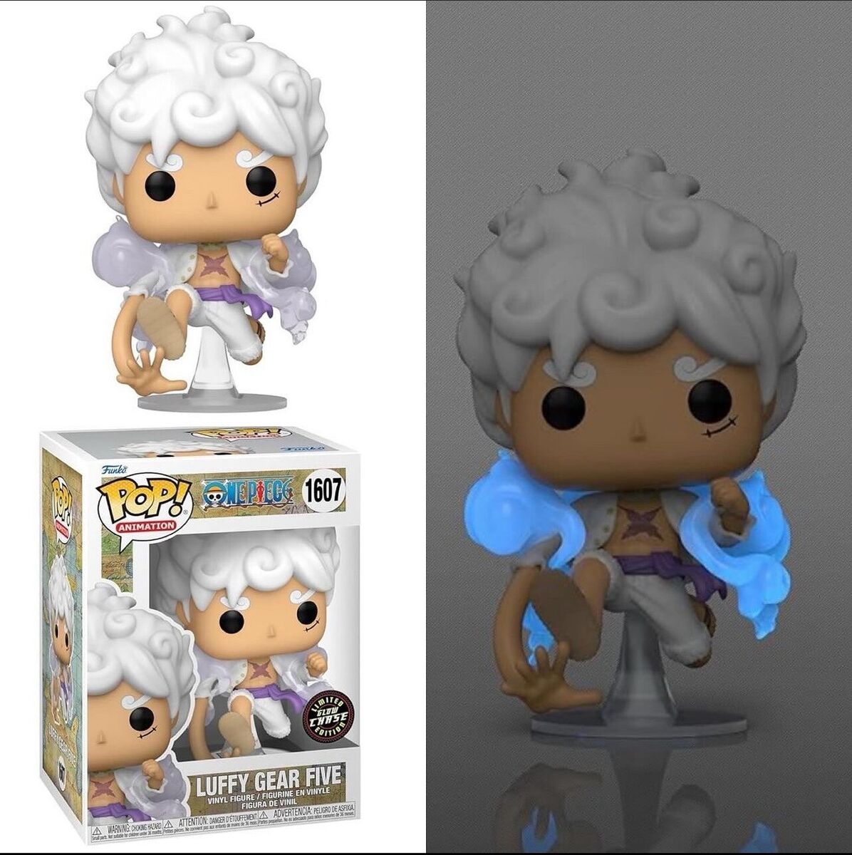 Pop! Animation - One Piece - Luffy Gear Five - #1607 - Glows In The Dark & LIMITED CHASE Edition Funko 889698793216