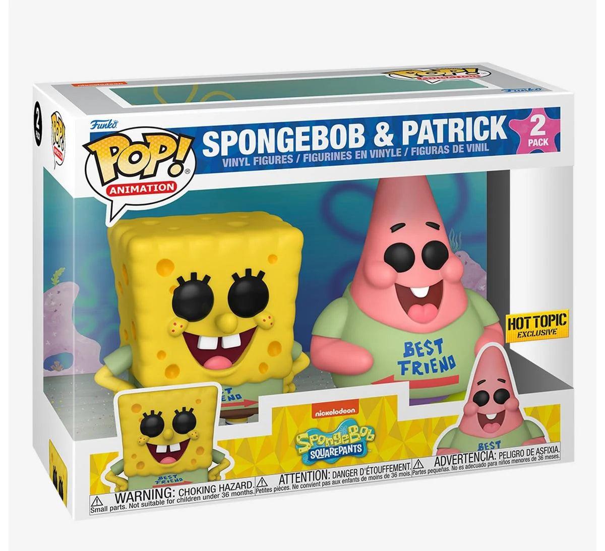 Pop! Animation - Spongebob & Patrick - 2 Pack - Hot Topic EXCLUSIVE - Hobby Champion Inc