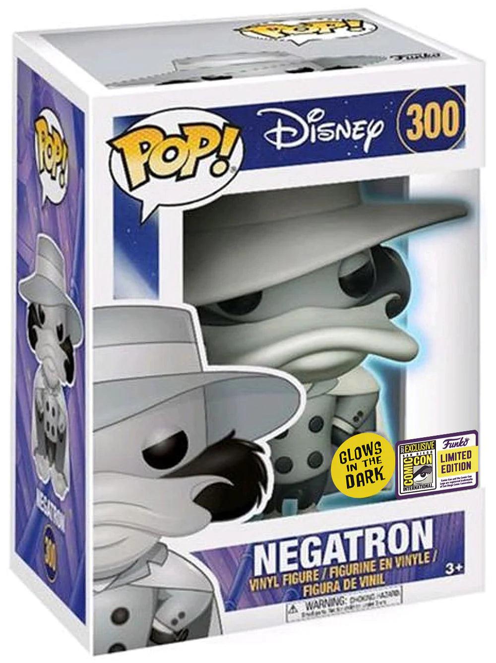 Pop! Disney - Darkwing Duck - Negatron - #300 - Glows In The Dark & LIMITED Edition EXCLUSIVE 2017 San Diego ComicCon Funko 889698151054