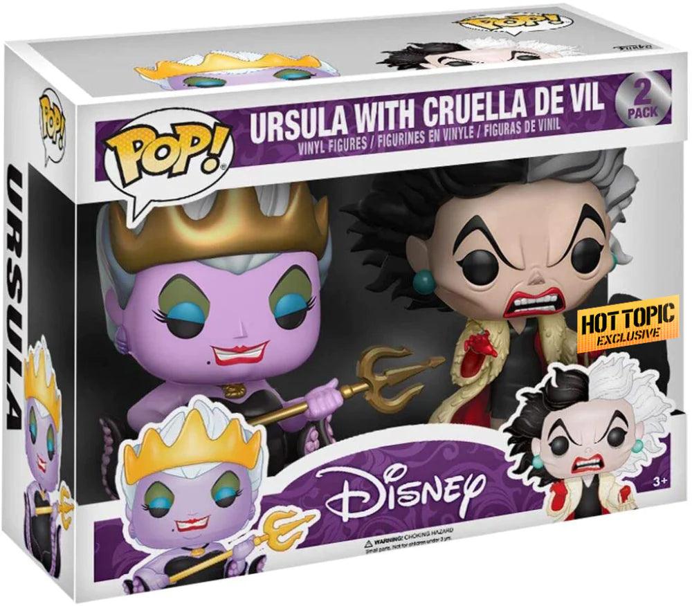 Pop! Disney - Ursula With Cruella De Vil - Hot Topic EXCLUSIVE (2 - Pack) Funko 889698108706