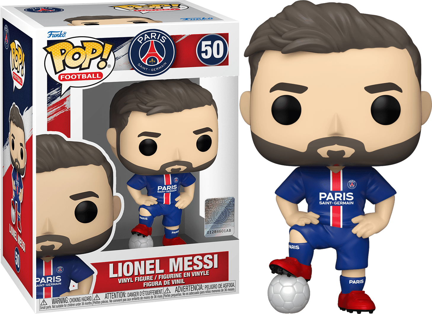 Pop! Football (Soccer) - Paris Saint-Germain - Lionel Messi - #50 - Hobby Champion Inc