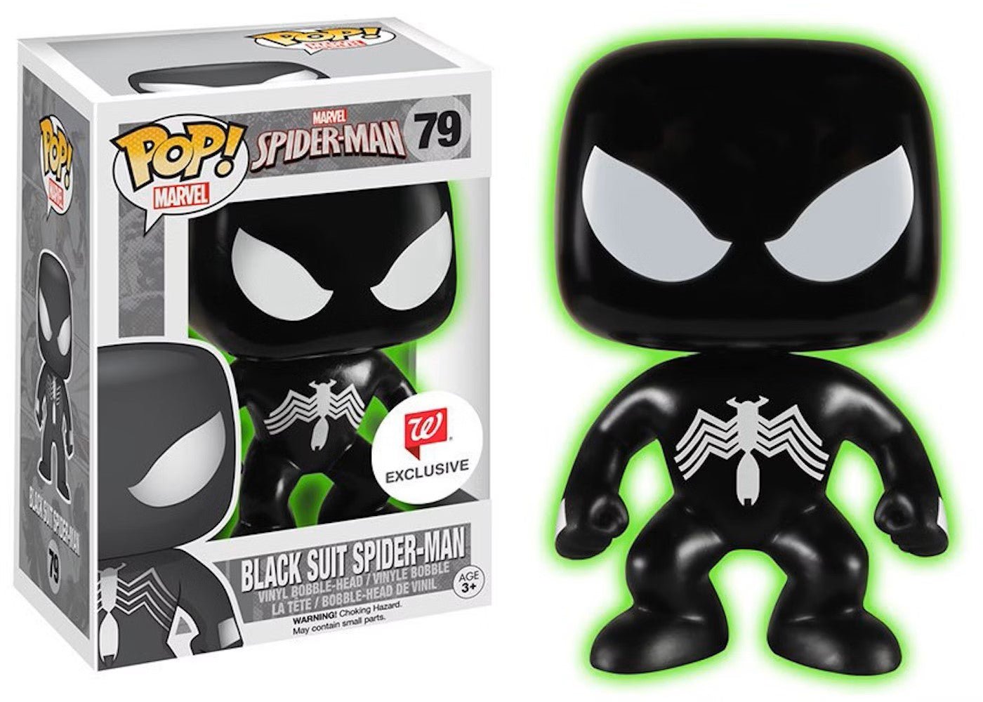 Pop! Games - Marvel Spider - Man - Black Suit Spider - Man - #79 - Glows in the Dark & Walgreens EXCLUSIVE Funko 889698389839