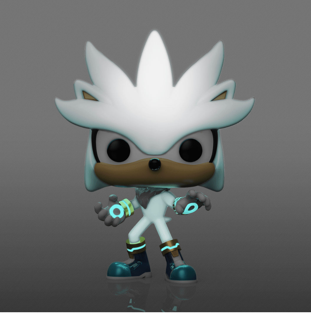 Pop! Games - Sonic the Hedgehog - Silver - #633 - Glows in the Dark & Hot Topic EXCLUSIVE Funko 889698522496