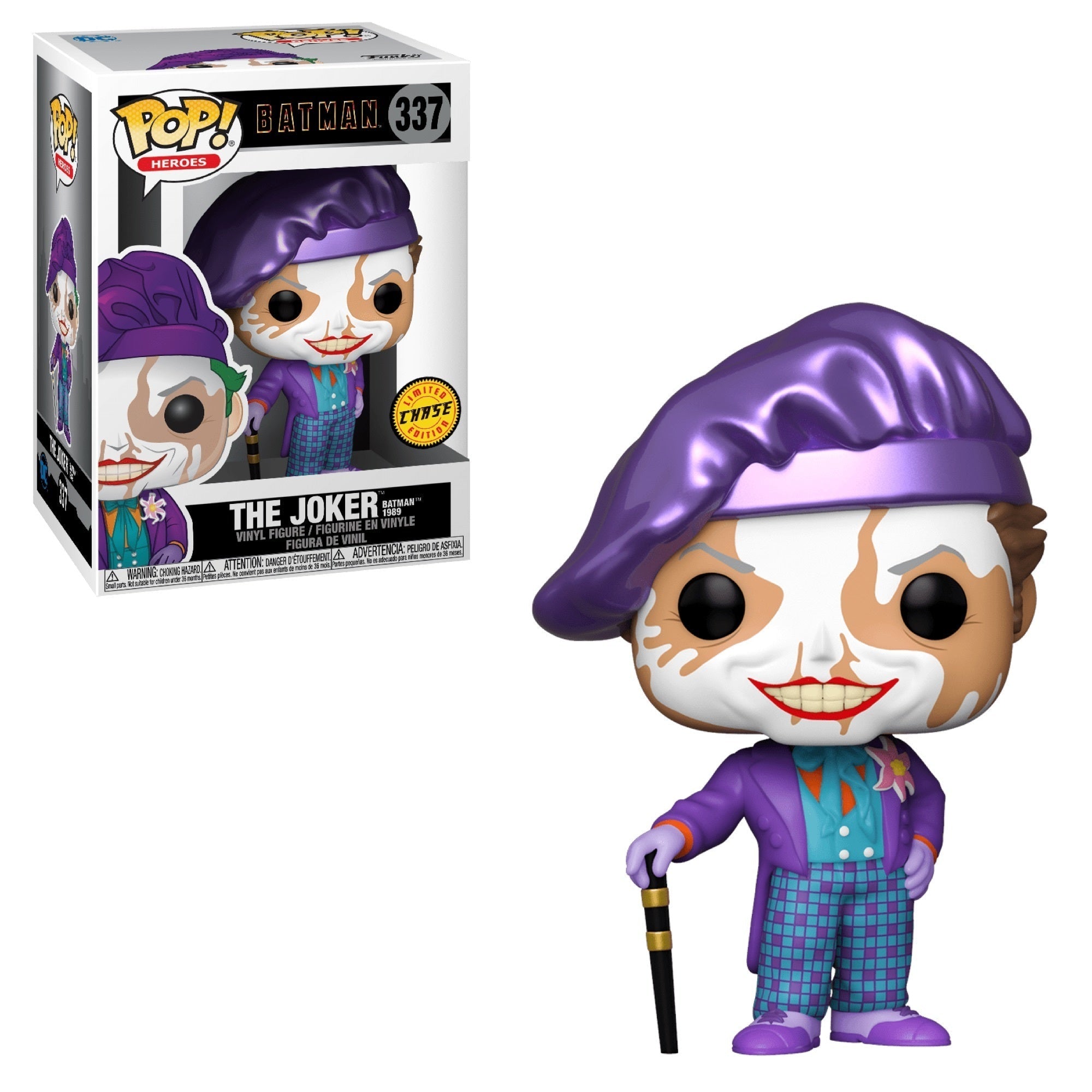 Pop! Heroes - DC - Batman 1989 - The Joker - #337 - LIMITED CHASE Edition Funko 889698477093