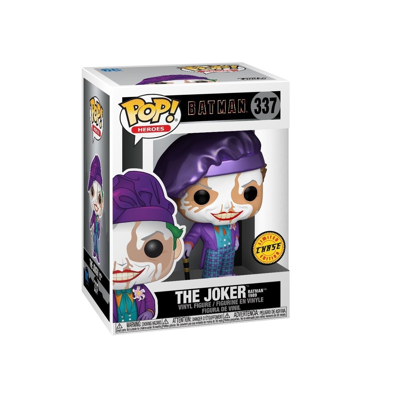 Pop! Heroes - DC - Batman 1989 - The Joker - #337 - LIMITED CHASE Edition Funko 889698477093