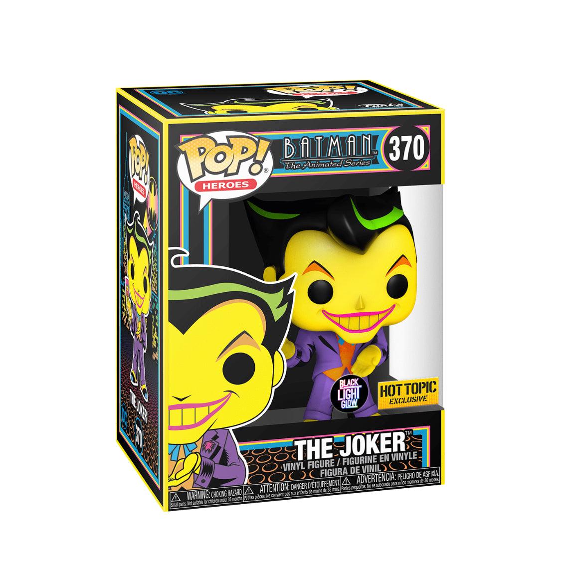 Pop! Heroes - DC - Batman The Animated Series - The Joker - #370 - Blacklight Glow & Hot Topic EXCLUSIVE Funko 889698517232