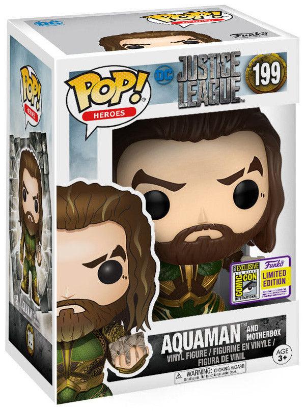 Pop! Heroes - DC - Justice League - Aquaman And Motherbox - #199 - EXCLUSIVE 2017 San Diego Comic Con - Hobby Champion Inc