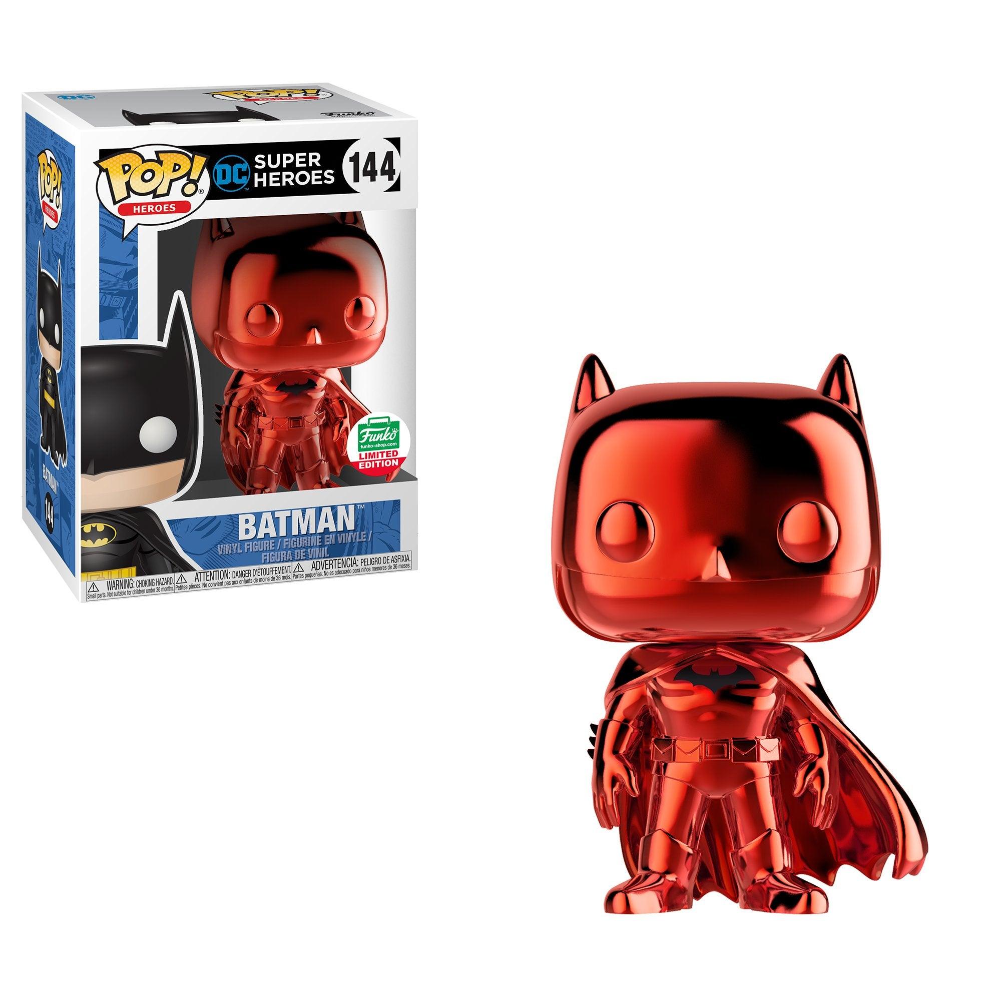 Pop! Heroes - DC Super Heroes - Batman - #144 - Red Chrome Color - Funko Store LIMITED Edition Funko 889698339469