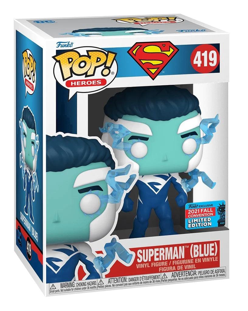 Pop! Heroes - DC - Superman (Blue) - #419 - 2021 New York Fall Convention LIMITED Edition Funko 889698585934