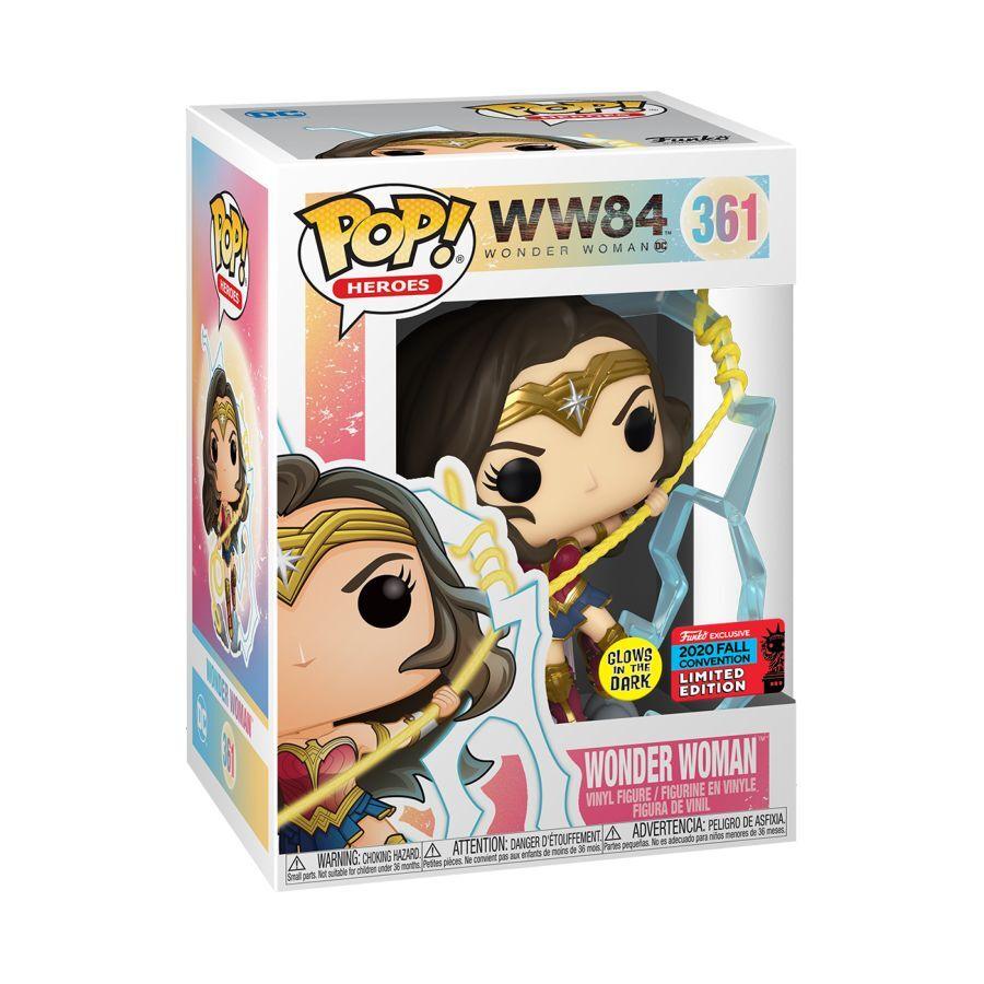 Pop! Heroes - DC - WW84 - Wonder Woman - #361 - Glow In The Dark & 2020 New York Fall Convention LIMITED Edition - Hobby Champion Inc