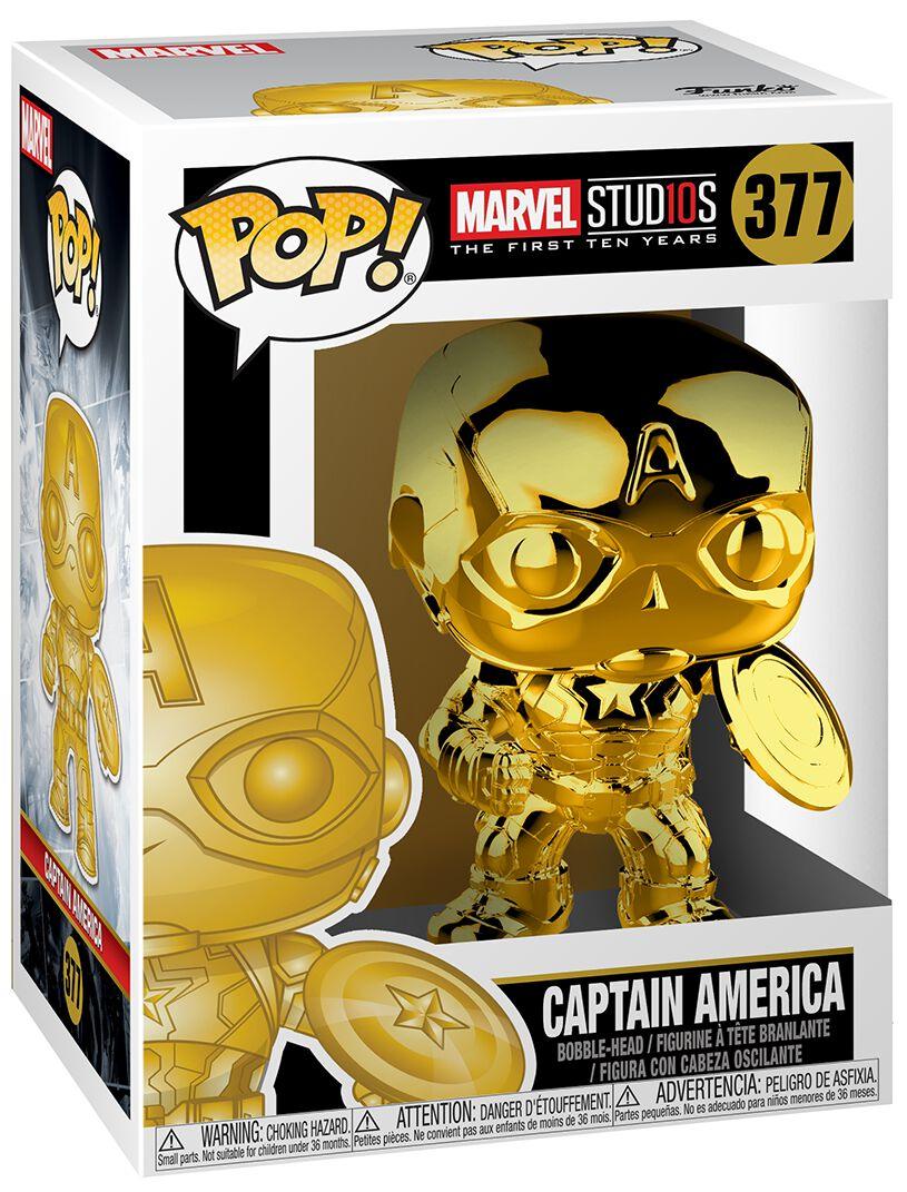 Pop! Marvel - Captain America - #377 - Gold Color - Hobby Champion Inc