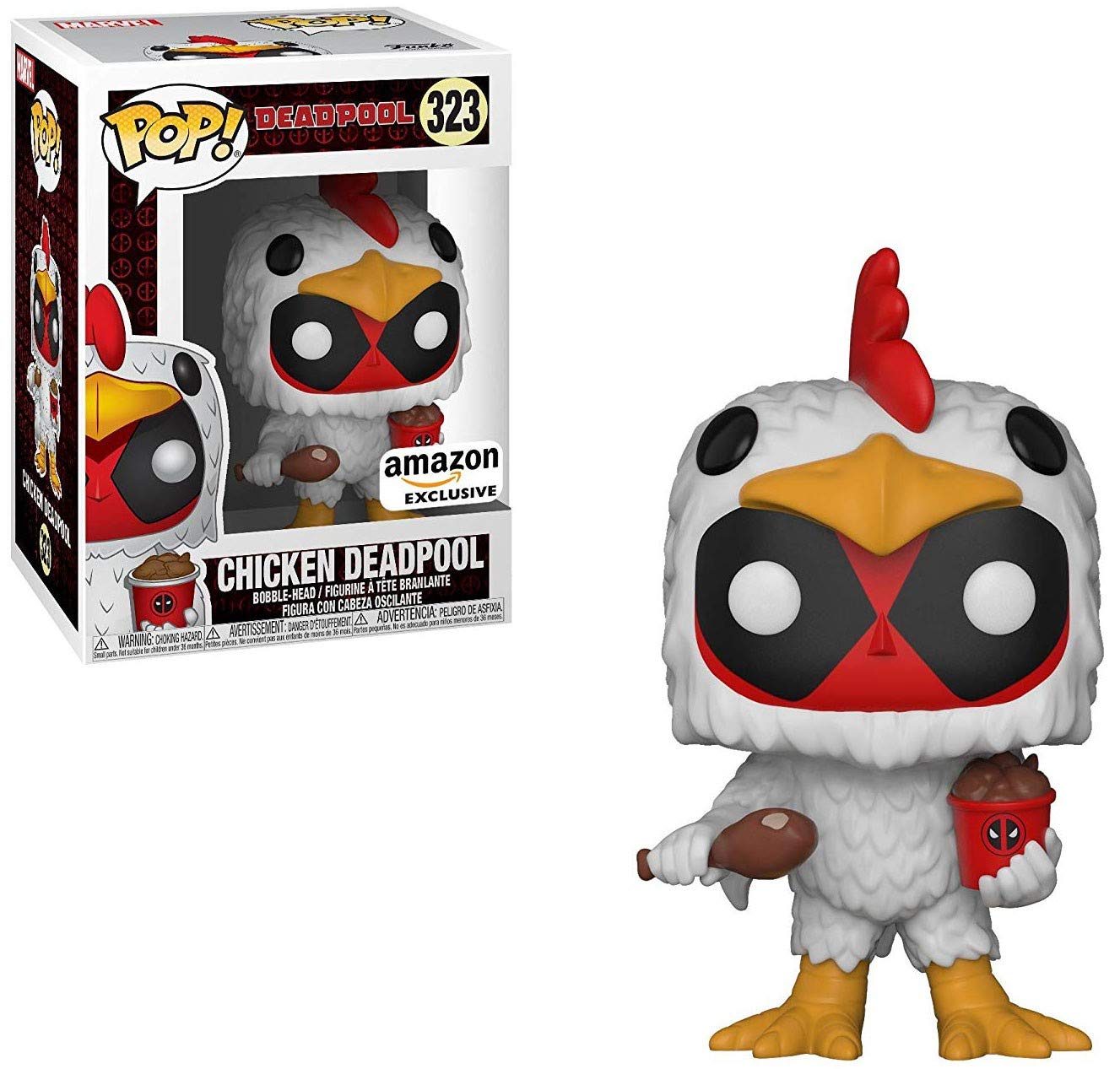 Pop! Marvel - Deadpool - Chicken Deadpool - #323 - Amazon EXCLUSIVE Funko 889698311175