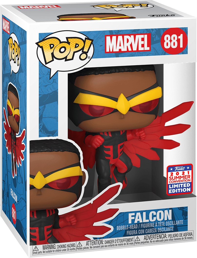 Pop! Marvel - Falcon - #881 - EXCLUSIVE 2021 Summer Convention LIMITED Edition Funko 889698555289