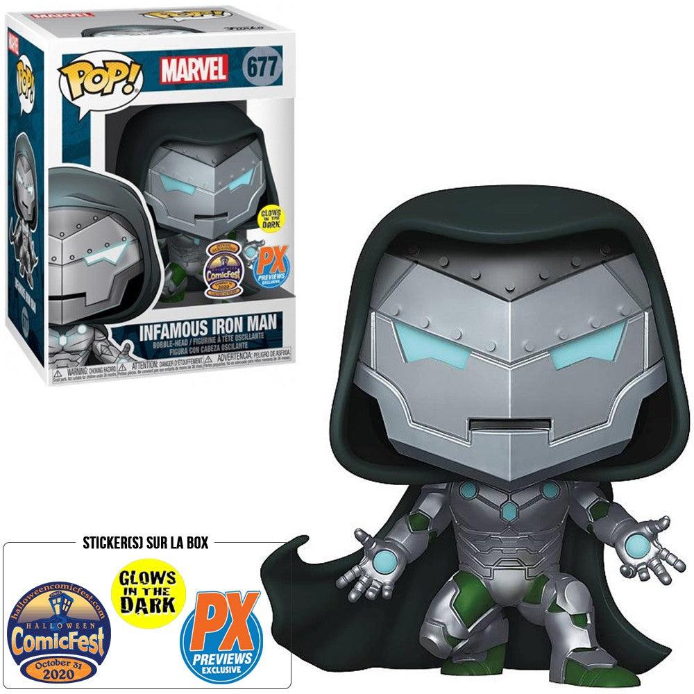 Pop! Marvel - Infamous Iron Man - #677 - Glows In The Dark & PX Previews EXCLUSIVE 2020 Halloween Comic Fest Funko 889698364447