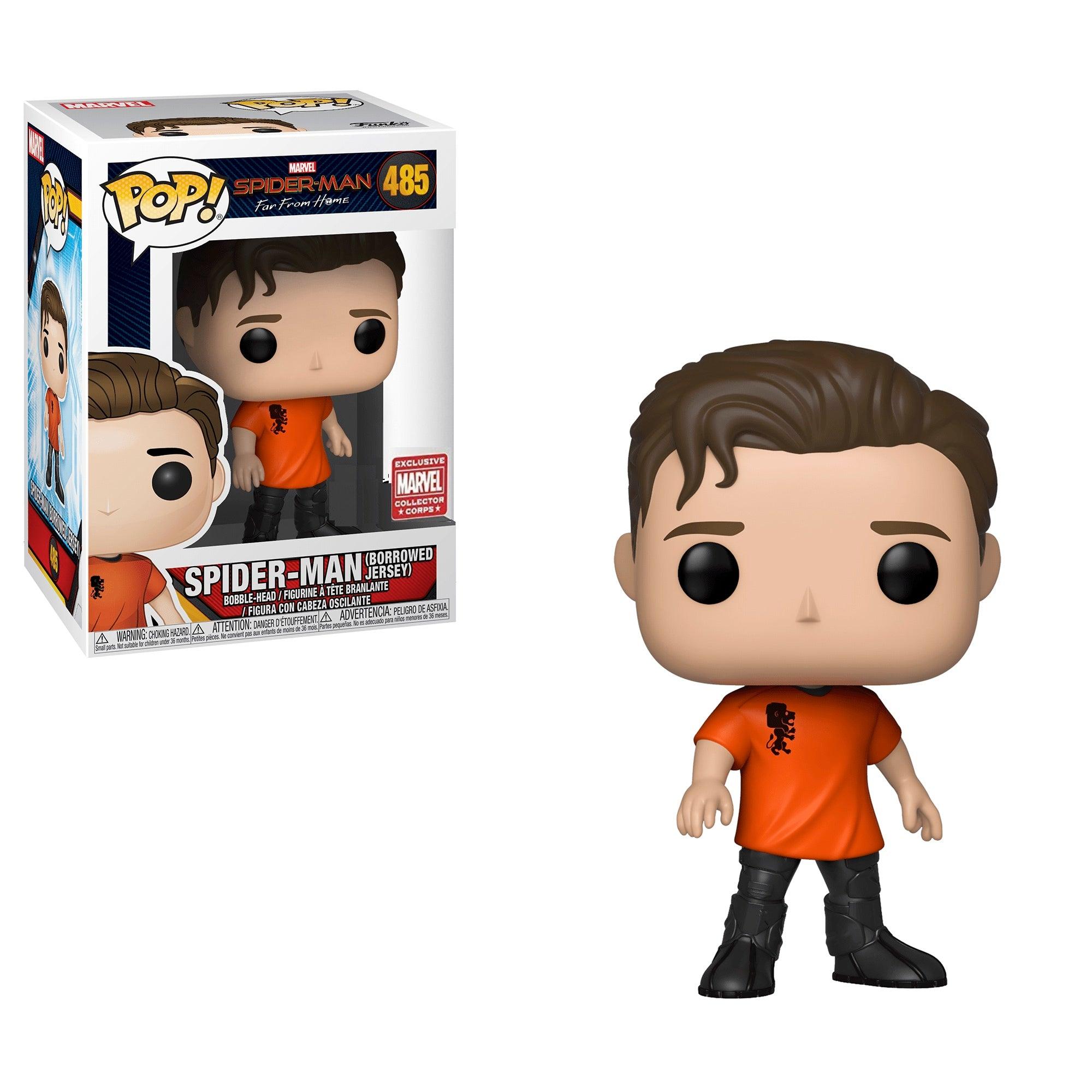 Pop! Marvel - Spider - Man: Far From Here - Spider - Man (Borrowed Jersey) - #485 - Marvel Collector Corps EXCLUSIVE Funko 889698408066