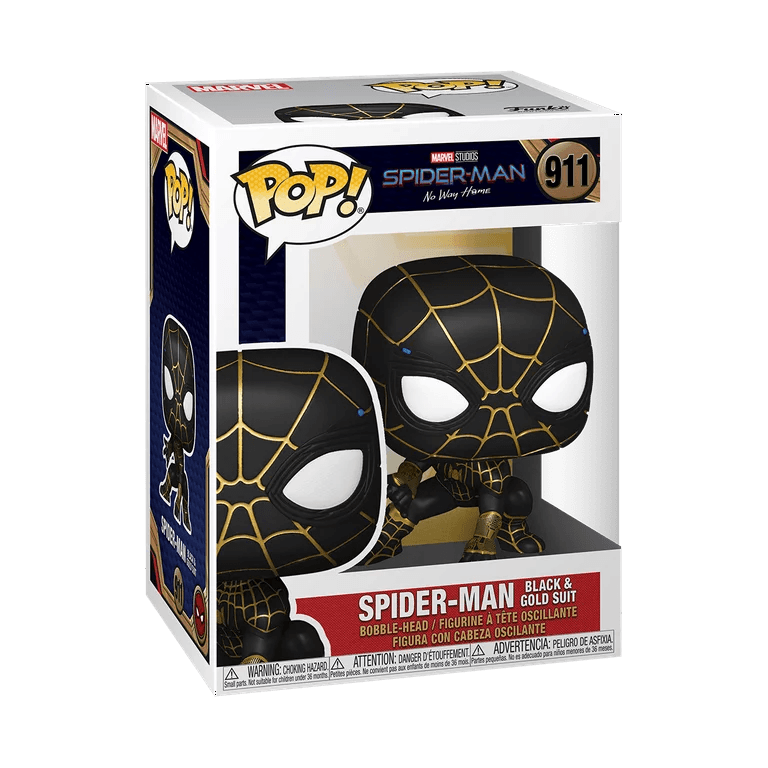 Pop! Marvel - Spider-Man: No Way Home - Spider-Man Black & Gold Suit - #911 - Hobby Champion Inc