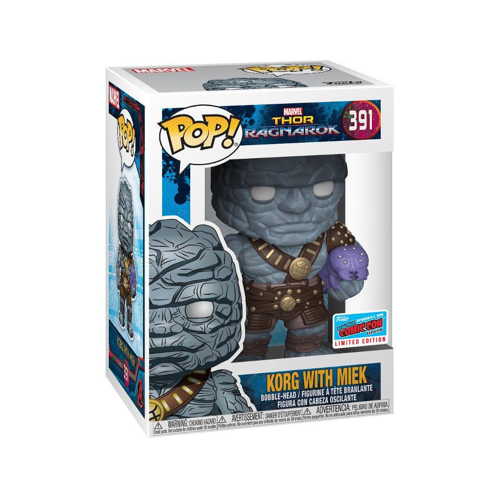 Pop! Marvel - Thor Ragnarok - Korg With Miek - #391 - LIMITED Edition EXCLUSIVE 2018 New York ComicCon Funko 889698307635