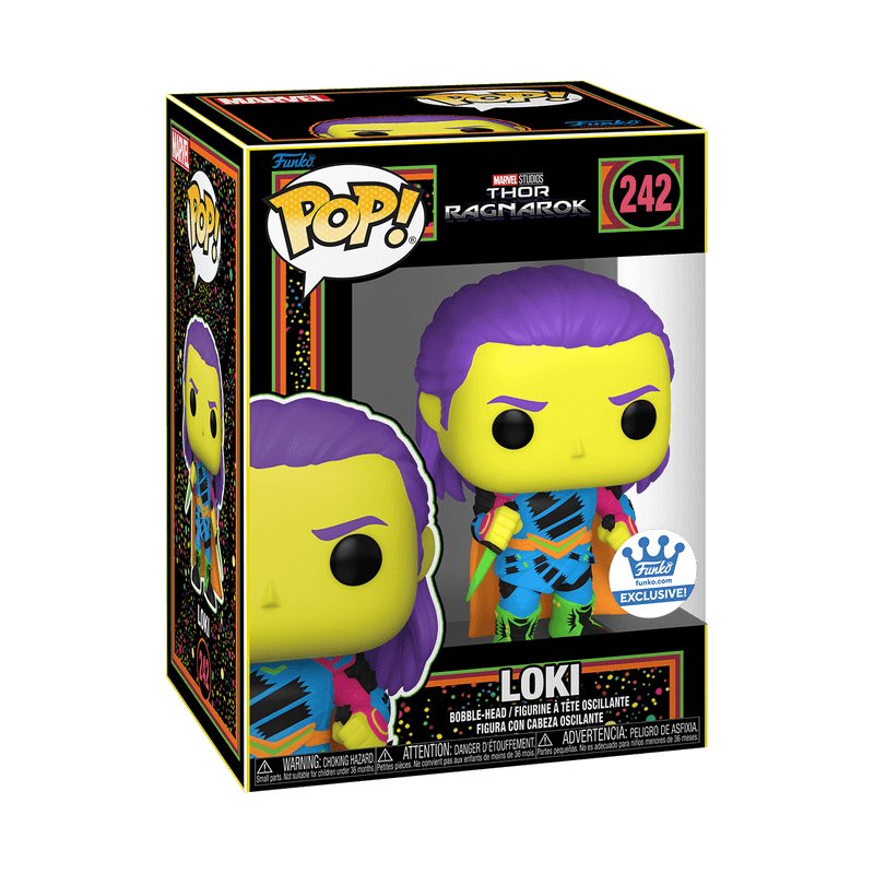 Pop! Marvel - Thor Ragnarok - Loki - #242 - Blacklight Glow & Funko Store EXCLUSIVE Funko 889698715867