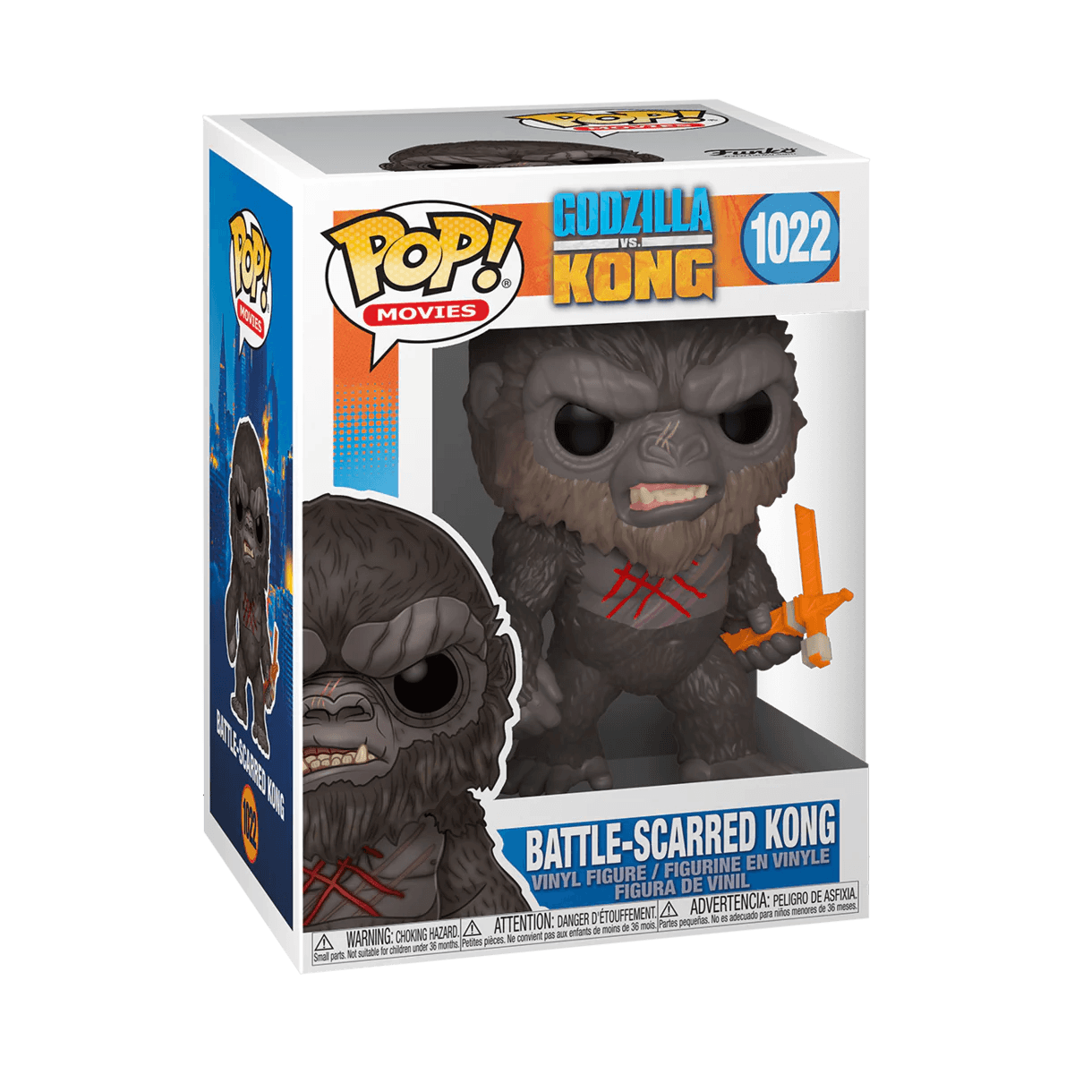 Pop! Movies - Godzilla Vs. Kong - Battle - Scarred Kong - #1022 Funko 889698509541