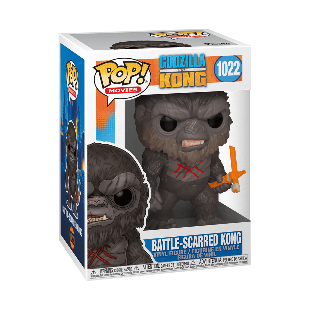 Pop! Movies - Godzilla Vs. Kong - Battle-Scarred Kong - #1022 - Hobby Champion Inc