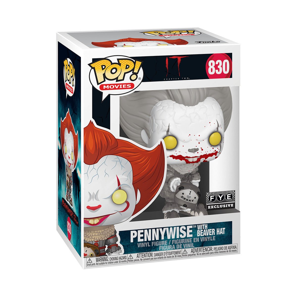 Pop! Movies - IT - Pennywise with Beaver Hat - 830 - FYE EXCLUSIVE Funko 889698400558