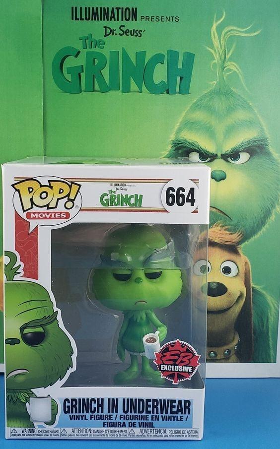 Pop! Movies - The Grinch by Dr. Seuss - Grinch In Underwear - #664 - EB Games EXCLUSIVE Funko 889698347679