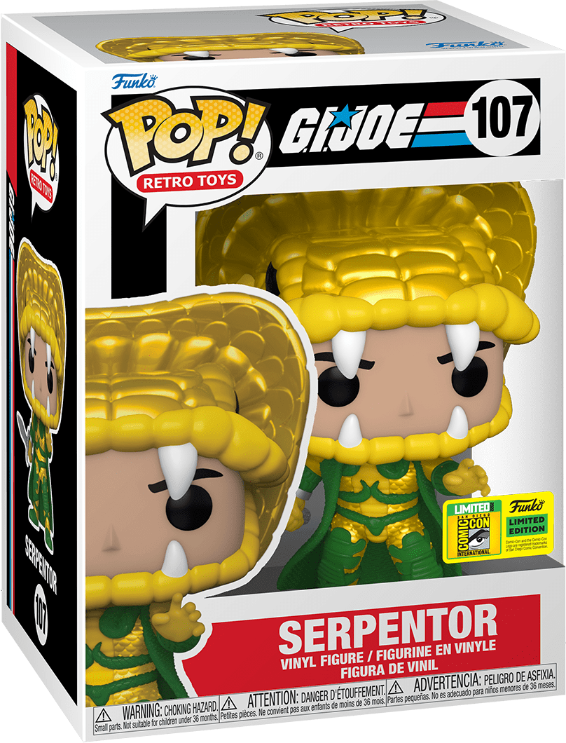 Pop! Retro Toys - G.I. Joe - Serpentor - #107 - 2022 Comic Con LIMITED Edition EXCLUSIVE - Hobby Champion Inc