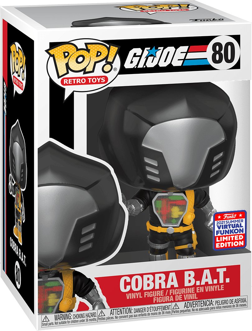 Pop! Retro Toys - G.I. Joe - COBRA B.A.T. - #80 - 2021 Summer Virtual Funkon LIMITED Edition Funko 889698555555