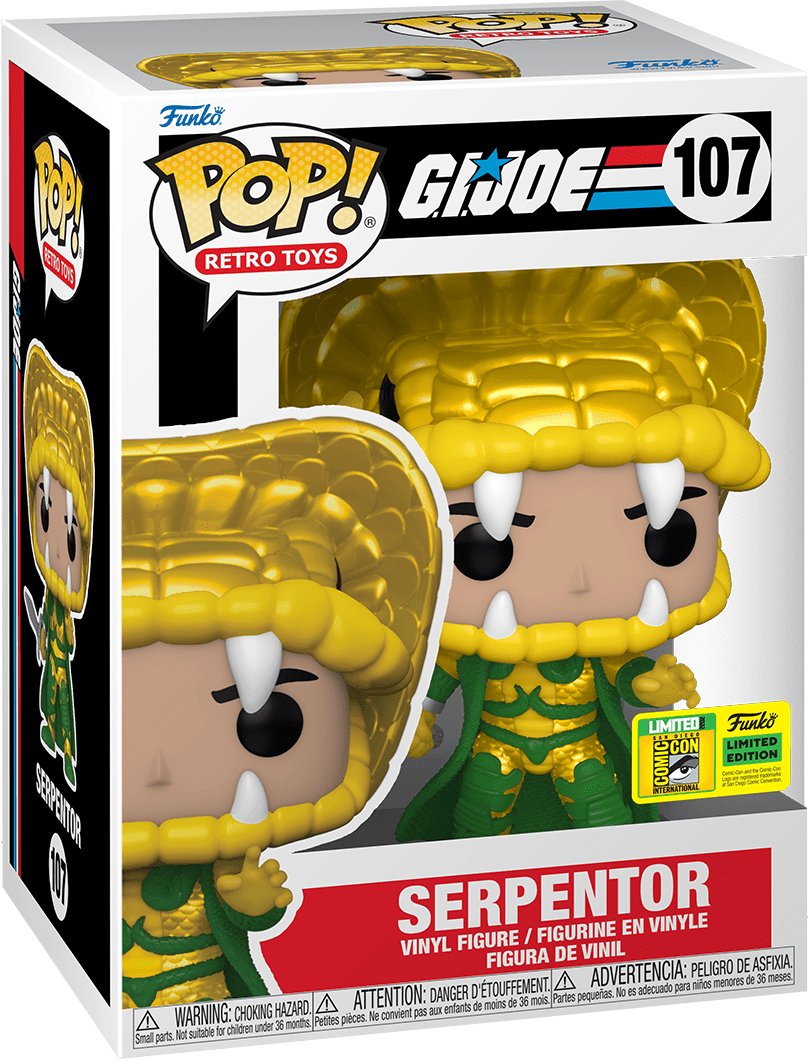 Pop! Retro Toys - G.I. Joe - Serpentor - #107 - LIMITED Edition EXCLUSIVE 2022 San Diego ComicCon Funko 889698652520