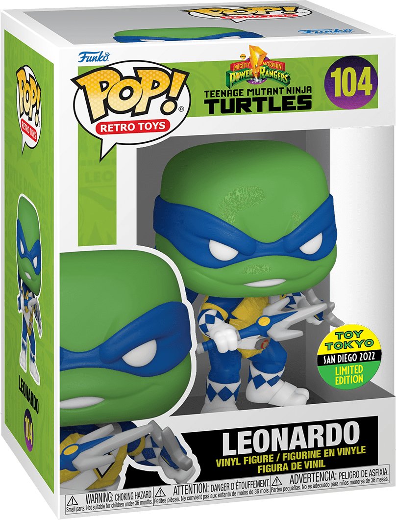 Pop! RetroToys - Teenage Mutant Ninja Turtles - Leonardo - #104 - 2022 San Diego Toy Tokyo LIMITED Edition Funko 889698652490