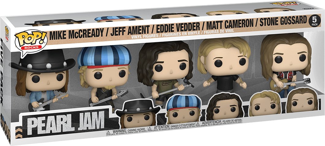 Pop! Rocks - Pearl Jam - Mike McCready / Jeff Ament / Eddie Vedder / Matt Cameron / Stone Gossard (5 Pack) Funko 889698600422