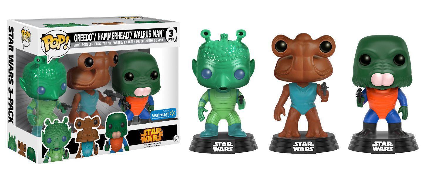 Pop! Star Wars - Greedo / Hammerhead / Walrus Man - 3 Pack - Walmart EXCLUSIVE - Hobby Champion Inc