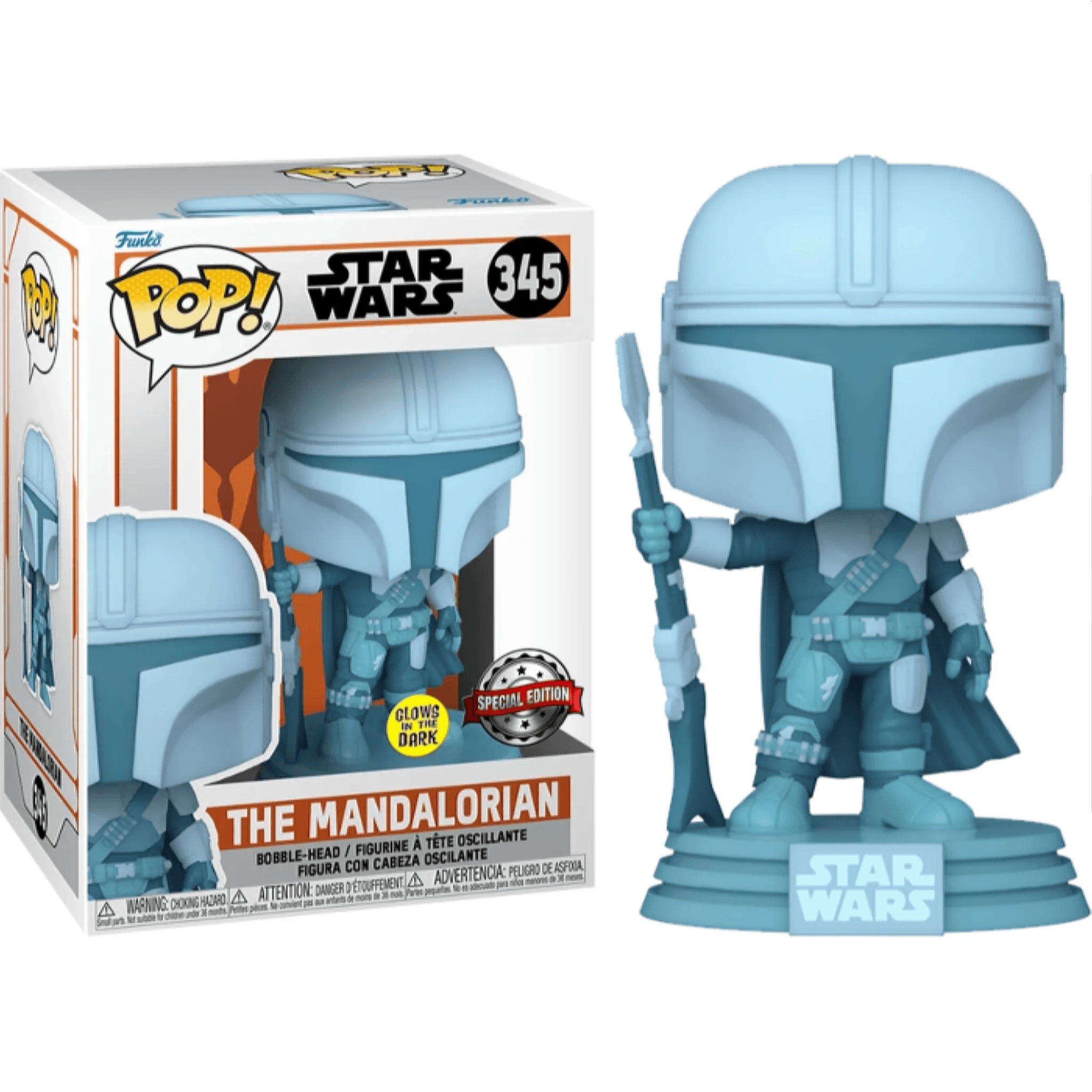 Pop! Star Wars - The Mandalorian - #345 - Glows In The Dark & SPECIAL Edition Funko 889698606547