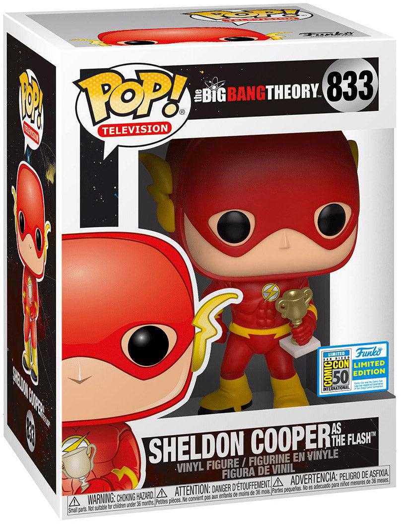 Pop! Television - The Big Bang Theory - Sheldon Cooper As The Flash - #833 - LIMITED Edition EXCLUSIVE 2019 San Diego ComicCon Funko 889698417037