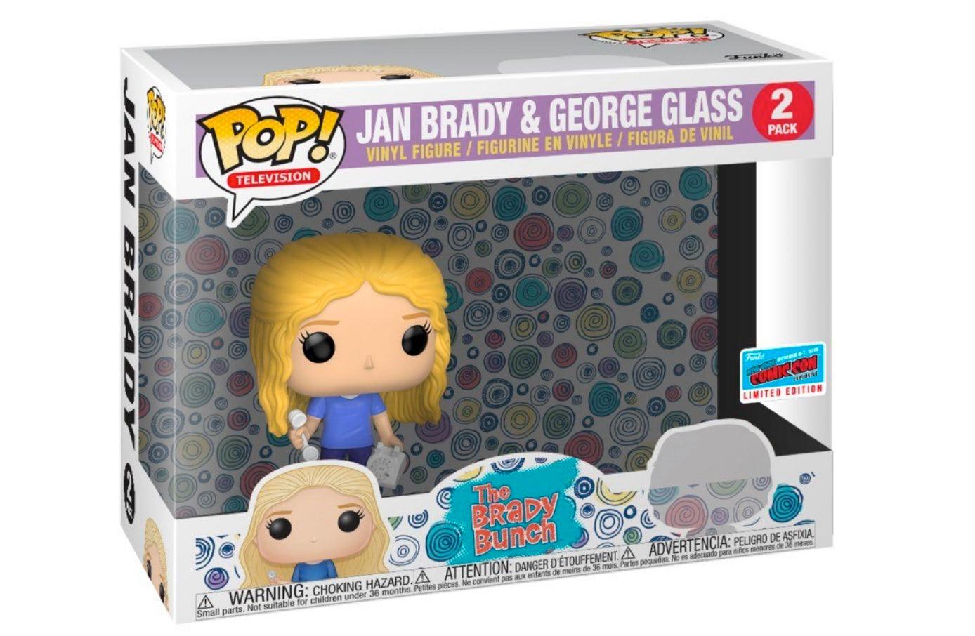 Pop! Television - The Brady Bunch - Jan Brady & George Glass - LIMITED Edition EXCLUSIVE 2018 New York ComicCon (2 - Pack) Funko 889698339667