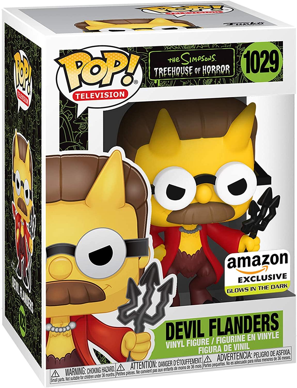 Pop! Television - The Simpsons - Devil Flanders - #1029 - Glows In The Dark & Amazon EXCLUSIVE Funko 889698513999