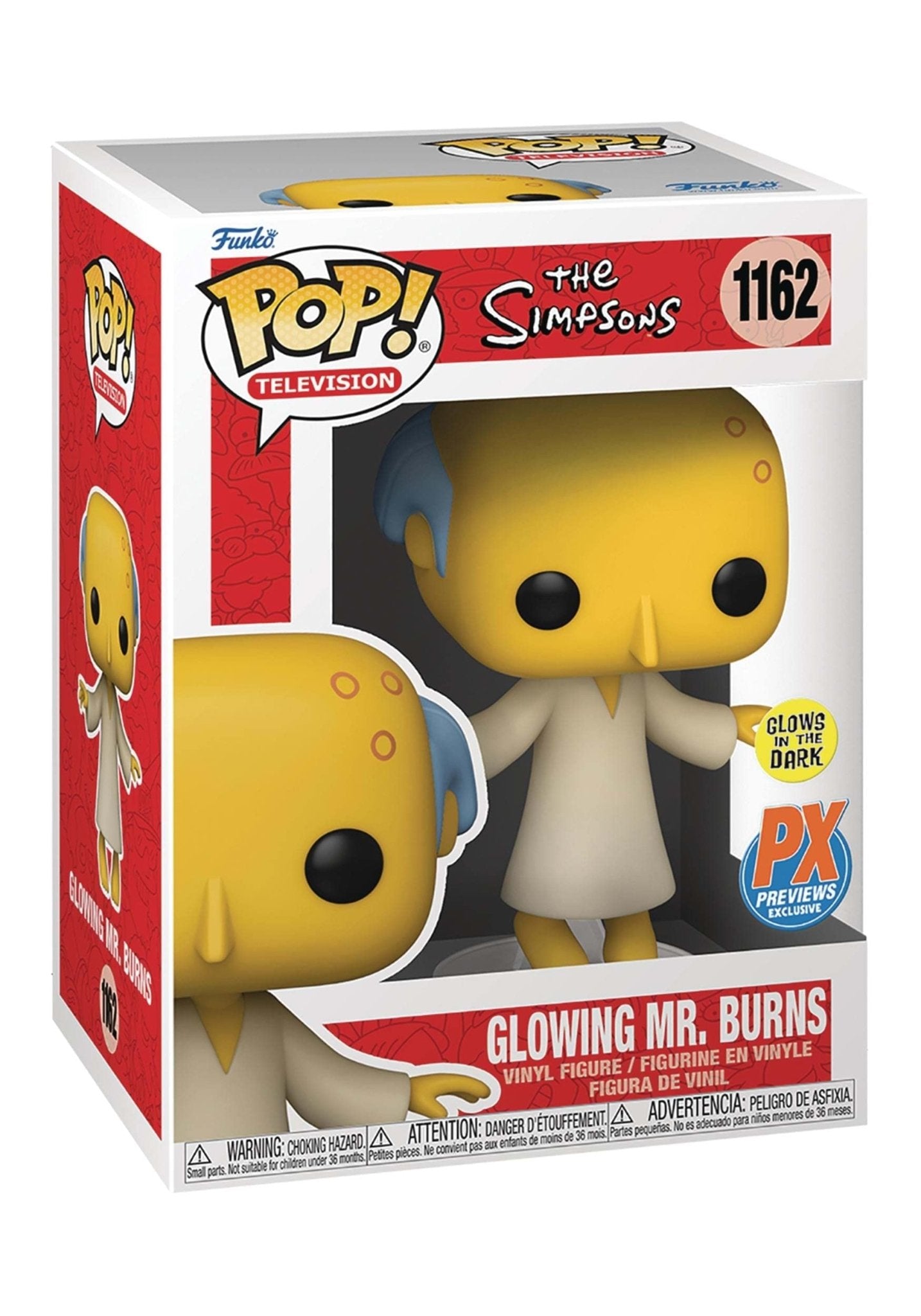 Pop! Television - The Simpsons - Glowing Mr. Burns - #1162 - Glows In The Dark & PX Previews EXCLUSIVE Funko 889698581776