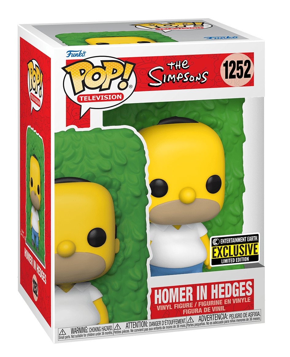 Pop! Television - The Simpsons - Homer In Hedged - #1252 - Entertainment Earth EXCLUSIVE LIMITED Edition Funko 889698623438